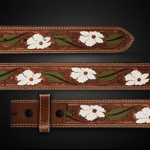 Southern Pine Leather Belt